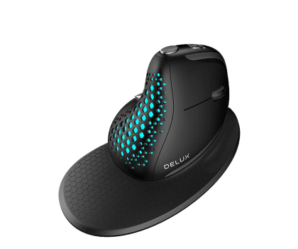 Myszka Delux Mysz Pionowa M618XSD BT+2.4G RGB M618XSD (Black)